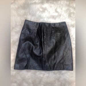 Black leather H&M skirt size 4